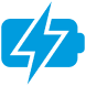 Electric power symbol on black background