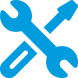 Crossed wrench and screwdriver illustration